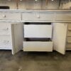 STANLEY Cream Pencil Reed 9 Drawer Dresser Circa 1989