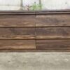 Rustic Walnut 6 Drawer Lowboy Dresser