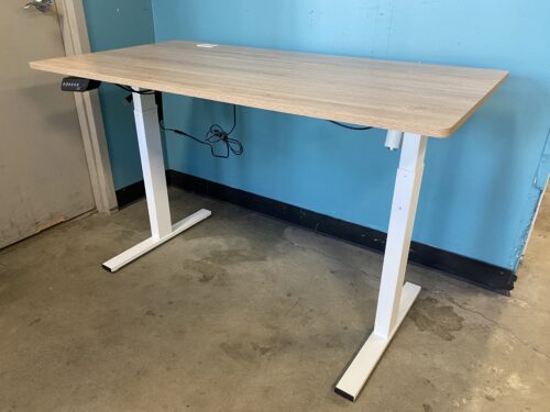 Light Wood Standing Desk with 4 Memory Settings