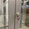 IKEA Fabrikor Grey Glass Door Cabinet