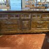 Antique Nine Drawer Dresser with Center Door