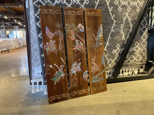 Chinese Carved Wooden Art (Set of 3)