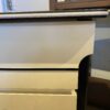 Off White Six Drawer Dresser with Black Accents
