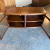 Solid Wood and Glass Two Door TV Stand