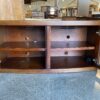 Solid Wood and Glass Two Door TV Stand