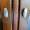 Solid Wood and Glass Two Door TV Stand