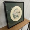 Vintage Chinese Silk Painting Depicting Roses & Butterfly