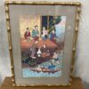 Vintage Painting of Asian Village on Water