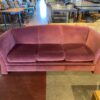 STRATFORD Bright Maroon Velvet Three Seater Couch