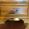 Two Drawer Pine Nightstand with Brass Hardware