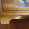 Two Drawer Pine Nightstand with Brass Hardware
