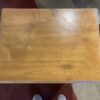 Two Drawer Pine Nightstand with Brass Hardware