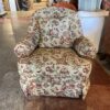 ETHAN ALLEN Floral Arm Chair with Curved Back