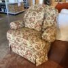ETHAN ALLEN Floral Arm Chair with Curved Back
