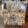 ETHAN ALLEN Floral Arm Chair with Curved Back
