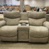 LA-Z-BOY Light Grey Power Double Recliner with Wireless Charging Pad