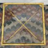 Gold Leaf Painted Metal Square End Tables (Set of 2)