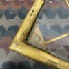Gold Leaf Painted Metal Square End Tables (Set of 2)