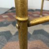 Gold Leaf Painted Metal Square End Tables (Set of 2)