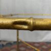 Gold Leaf Painted Metal Square End Tables (Set of 2)