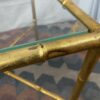 Gold Leaf Painted Metal Square End Tables (Set of 2)