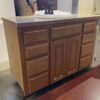Blonde 8-Drawer Vanity Sink Counter w/ Hardware