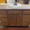 Blonde 8-Drawer Vanity Sink Counter w/ Hardware