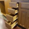Blonde 8-Drawer Vanity Sink Counter w/ Hardware