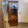 Glass Door Curio Cabinet with Double Door Lower Storage