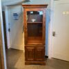 Glass Door Curio Cabinet with Double Door Lower Storage