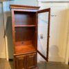 Glass Door Curio Cabinet with Double Door Lower Storage