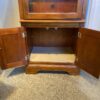 Glass Door Curio Cabinet with Double Door Lower Storage