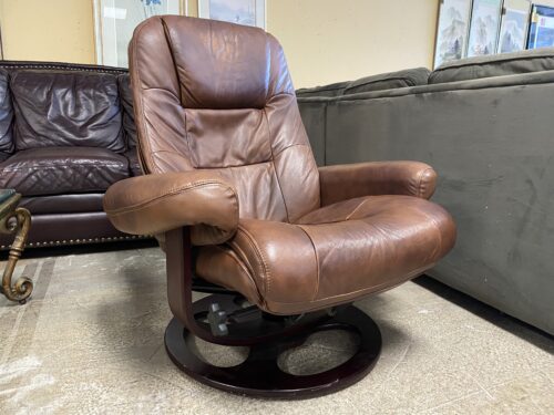 Brown Swivel Armchair