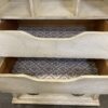 Ornate Cream Oak Armoire with 4 Drawers