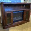 GREAT WORLD Electric Fireplace w/ Glass Door Storage