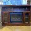 GREAT WORLD Electric Fireplace w/ Glass Door Storage
