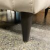 Cream Leather Tufted Armchair
