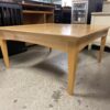 Large Square Blonde Wood Coffee Table