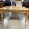 Large Square Blonde Wood Coffee Table