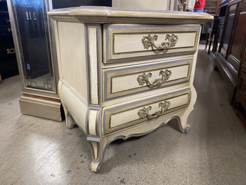 French Provincial-Style Nightstand w/ 3 Drawers