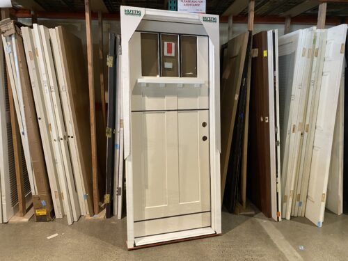 NEW! THERMA-TRU White Shaker Entry Door w/ Shelf