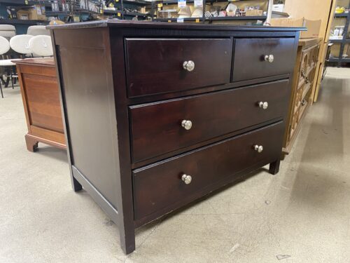 4 Drawer Dark Wood Chest