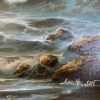 Stormy Sea at Daybreak Painting by June Nelson