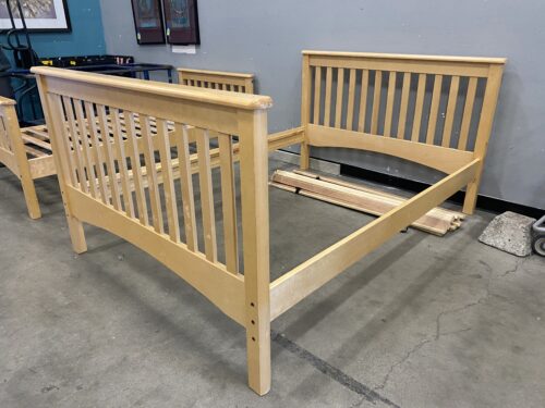 BOLTON Full Size Light Wood Bedframe