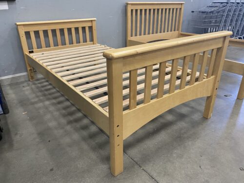 BOLTON Twin Size Light Wood Bedframe