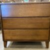 VINTAGE CONANT BALL Dark Wood 3 Drawer Chest of Drawers (Set of 2)