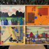 Colorful City Abstract Mixed Media Wall Art