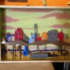 Colorful City Abstract Mixed Media Wall Art