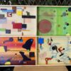 Colorful 4-Panel Mixed Media Wall Art