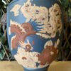 Chinese Yixing Zisha Vase, Dragon & Rooster